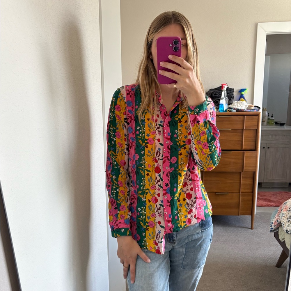 Boden Sienna Silk button up shirt